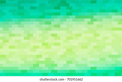 Light Green, Yellow vector polygonal illustration, which consist of rectangles. Rectangular pattern for your business design. Geometric background in Origami style with gradient. 