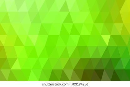 Light Green, Yellow vector polygonal illustration, which consist of triangles. Triangular design for your business. Creative geometric background in Origami style with gradient