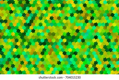 Light Green, Yellow vector polygonal illustration, which consist of hexagons. Hexagonal pattern for your business design. Geometric background in Origami style with gradient. 