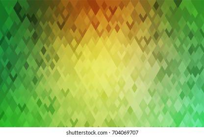 Light Green, Yellow vector polygonal illustration consisting of rectangles. Rectangular design for your business. Creative geometric background in origami style with gradient.