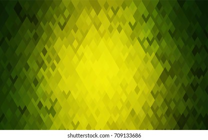 Light Green, Yellow vector polygonal illustration, which consist of rectangles. Rectangular pattern for your business design. Geometric background in Origami style with gradient. 