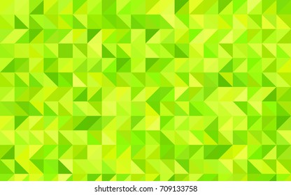 Light Green, Yellow vector polygonal pattern. Geometric illustration in Origami style with gradient.  The textured pattern can be used for background.