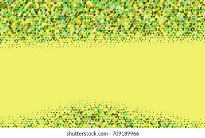 Light Green, Yellow vector polygonal illustration, which consist of hexagons. Hexagonal pattern for your business design. Geometric background in Origami style with gradient. 