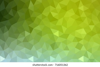 Light Green, Yellow vector polygonal illustration, which consist of triangles. Triangular pattern for your business design. Geometric background in Origami style with gradient. 