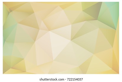 Light Green, Yellow vector polygonal illustration, which consist of triangles. Triangular design for your business. Creative geometric background in Origami style with gradient