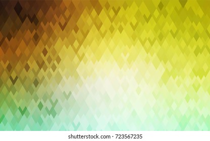 Light Green, Yellow vector polygonal illustration, which consist of rectangles. Rectangular pattern for your business design. Geometric background in Origami style with gradient. 