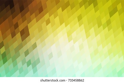 Light Green, Yellow vector polygonal illustration, which consist of rectangles. Rectangular pattern for your business design. Geometric background in Origami style with gradient. 