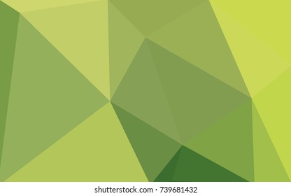 Light Green, Yellow vector polygonal illustration, which consist of triangles. Triangular design for your business. Creative geometric background in Origami style with gradient