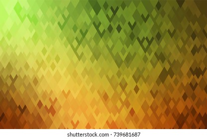 Light Green, Yellow vector polygonal illustration, which consist of rectangles. Rectangular pattern for your business design. Geometric background in Origami style with gradient. 