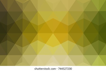 Light Green, Yellow vector polygonal illustration, which consist of triangles. Triangular pattern for your business design. Geometric background in Origami style with gradient. 