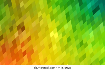 Light Green, Yellow vector polygonal illustration, which consist of rectangles. Rectangular pattern for your business design. Geometric background in Origami style with gradient. 