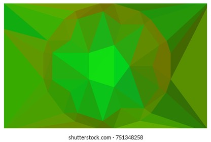 Light Green, Yellow vector polygonal illustration, which consist of triangles with a gemstone in center. Triangular design of a huge diamond for your business. Creative geometric background of gems.