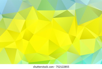 Light Green, Yellow vector polygonal template. Creative geometric illustration in Origami style with gradient. A new texture for your design.