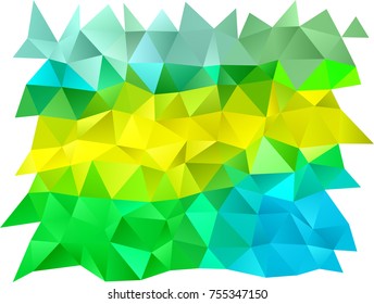 Light Green, Yellow vector polygonal template. An elegant bright illustration with gradient. The polygonal design can be used for your web site.