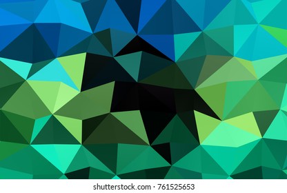 Light Green, Yellow vector polygonal pattern. Triangular geometric sample with gradient.  A completely new template for your business design.