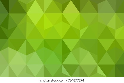 Light Green, Yellow vector polygonal illustration, which consist of triangles. Triangular pattern for your business design. Geometric background in Origami style with gradient. 