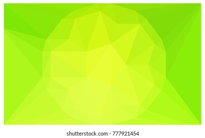 Light Green, Yellow vector polygonal illustration, which consist of triangles with a gemstone in center. Triangular design of a huge diamond for your business. Creative geometric background of gems.