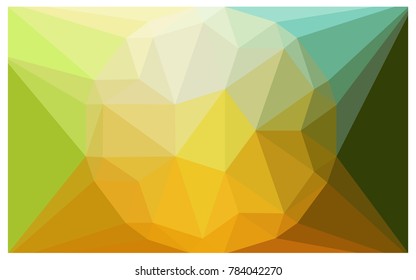Light Green, Yellow vector polygonal illustration, which consist of triangles with a gemstone in center. Triangular design of a huge diamond for your business. Creative geometric background of gems.
