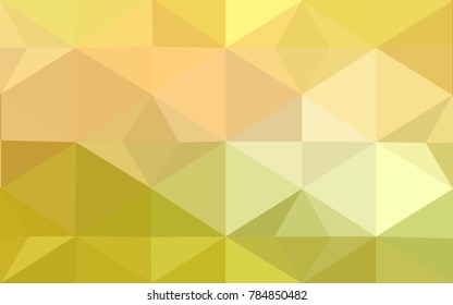 Light Green, Yellow vector polygonal illustration, which consist of triangles. Triangular pattern for your business design. Geometric background in Origami style with gradient. 