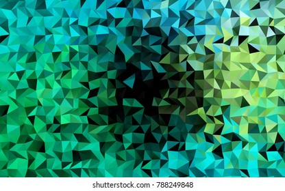 Light Green, Yellow vector polygonal pattern. Creative illustration in halftone style with gradient. The textured pattern can be used for background.