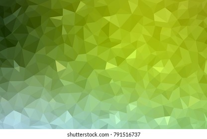 Light Green, Yellow vector polygonal illustration, which consist of triangles. Triangular pattern for your business design. Geometric background in Origami style with gradient. 