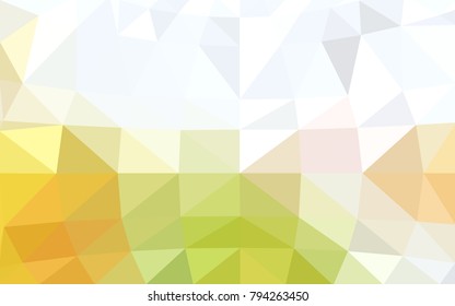 Light Green, Yellow vector polygonal illustration, which consist of triangles. Triangular pattern for your business design. Geometric background in Origami style with gradient. 
