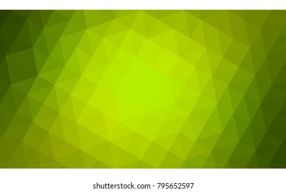 Light Green, Yellow vector polygonal illustration, which consist of triangles. Triangular pattern for your business design. Geometric background in Origami style with gradient. 