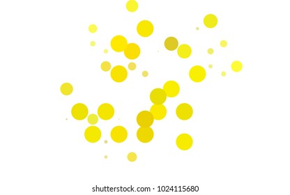 Light Green, Yellow vector red banner with set of circles, dots. Donuts Background. Creative Design Template. Technological halftone illustration.