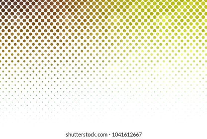 Light Green, Yellow vector red banner with set of circles, dots. Donuts Background. Creative Design Template. Technological halftone illustration.