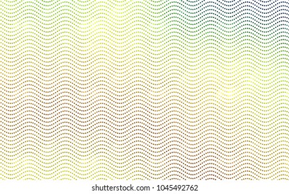 Light Green, Yellow vector red banner with set of circles, dots. Donuts Background. Creative Design Template. Technological halftone illustration.