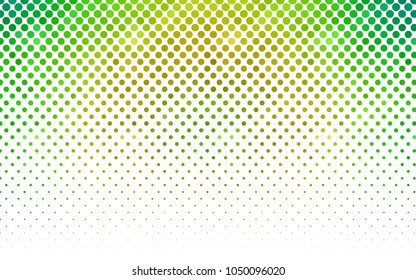 Light Green, Yellow vector red pattern of geometric circles, shapes. Colorful mosaic banner. Geometric background with colored disks.