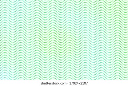 Pancarta verde claro, roja vectorial amarillo con un conjunto de círculos, puntos. Fondo de Donuts. Plantilla de diseño creativo. Ilustración tecnológica de medio tono.