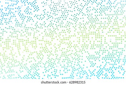 Light Green, Yellow vector red pattern of geometric circles, shapes. Colorful mosaic banner. Geometric background with colored disks.