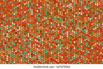 Light Green, Yellow vector red pattern of geometric circles, shapes. Colorful mosaic banner. Geometric background with colored disks.