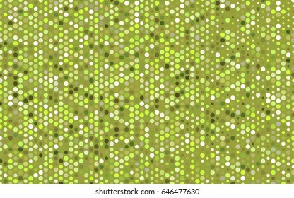 Light Green, Yellow vector red pattern of geometric circles, shapes. Colorful mosaic banner. Geometric background with colored disks.