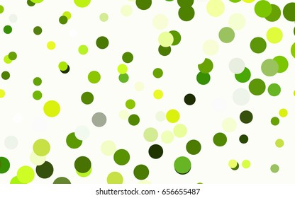 Light Green, Yellow vector red pattern of geometric circles, shapes. Colorful mosaic banner. Geometric background with colored disks.