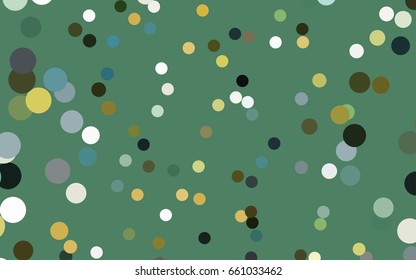 Light Green, Yellow vector red pattern of geometric circles, shapes. Colorful mosaic banner. Geometric background with colored disks.