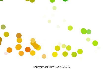 Light Green, Yellow vector red pattern of geometric circles, shapes. Colorful mosaic banner. Geometric background with colored disks.
