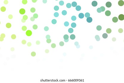 Light Green, Yellow vector red pattern of geometric circles, shapes. Colorful mosaic banner. Geometric background with colored disks.