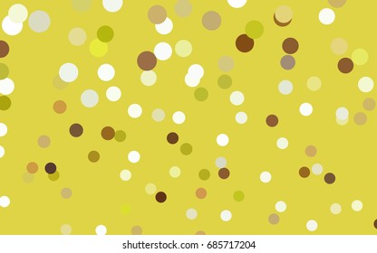 Light Green, Yellow vector red banner with set of circles, dots. Donuts Background. Creative Design Template. Technological halftone illustration.