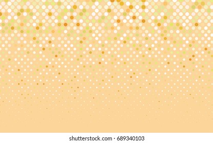 Light Green, Yellow vector red pattern of geometric circles, shapes. Colorful mosaic banner. Geometric background with colored disks.