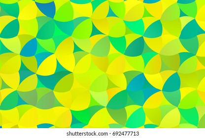 Light Green, Yellow vector red banner with set of circles, dots. Donuts Background. Creative Design Template. Technological halftone illustration.