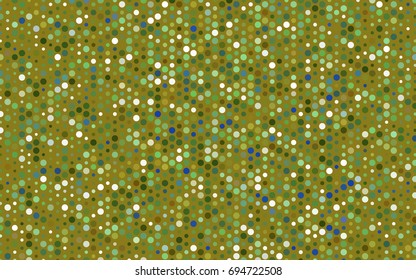Light Green, Yellow vector red pattern of geometric circles, shapes. Colorful mosaic banner. Geometric background with colored disks.
