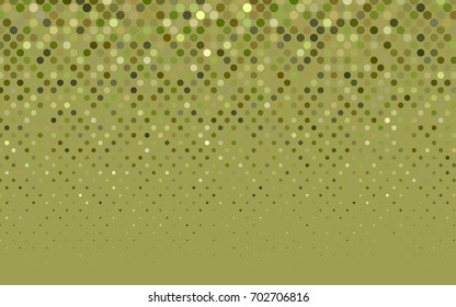 Light Green, Yellow vector red banner with set of circles, dots. Donuts Background. Creative Design Template. Technological halftone illustration.