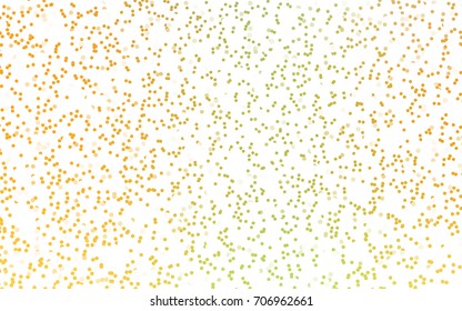 Light Green, Yellow vector red banner with set of circles, dots. Donuts Background. Creative Design Template. Technological halftone illustration.