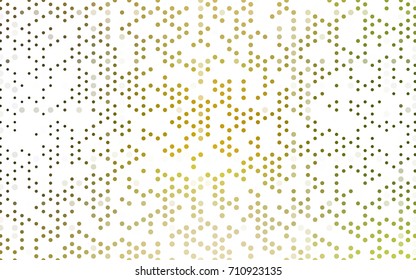 Light Green, Yellow vector red banner with set of circles, dots. Donuts Background. Creative Design Template. Technological halftone illustration.