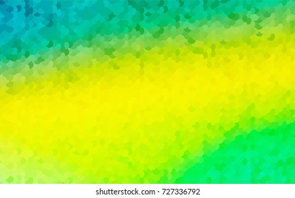 Light Green, Yellow vector red banner with set of circles, dots. Donuts Background. Creative Design Template. Technological halftone illustration.