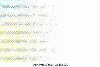 Light Green, Yellow vector red banner with set of circles, dots. Donuts Background. Creative Design Template. Technological halftone illustration.