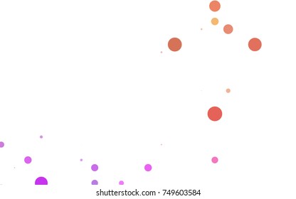 Light Green, Yellow vector red banner with set of circles, dots. Donuts Background. Creative Design Template. Technological halftone illustration.