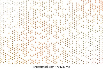 Light Green, Yellow vector red banner with set of circles, dots. Donuts Background. Creative Design Template. Technological halftone illustration.